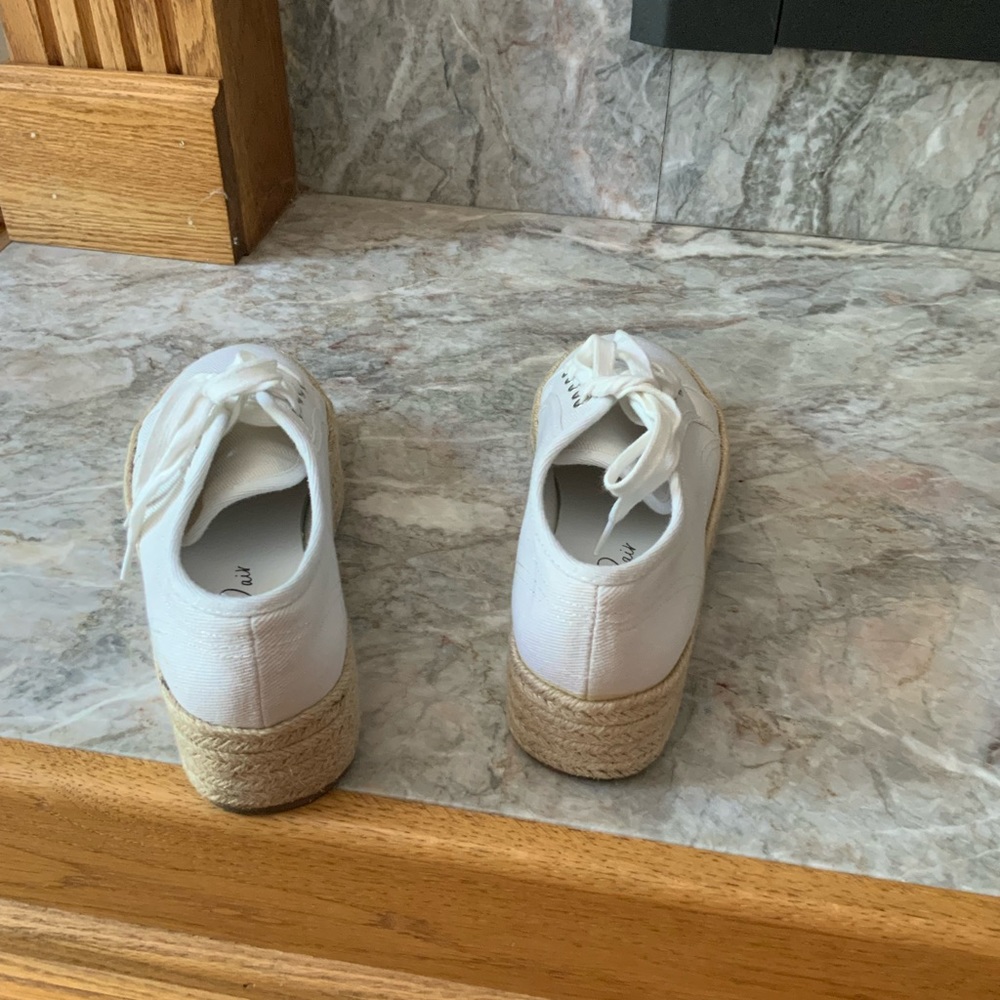 Wild Pair Sofeya White Canvas Platform Sneakers - image 4